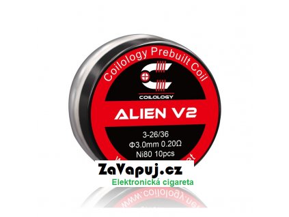 Předmotané spirálky Coilology Alien V2 Ni80 (0,21ohm) (10ks)