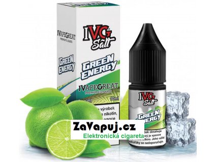 Liquid IVG Salt - Green Energy (Ledový energetický nápoj s limetkou) 10ml 10mg