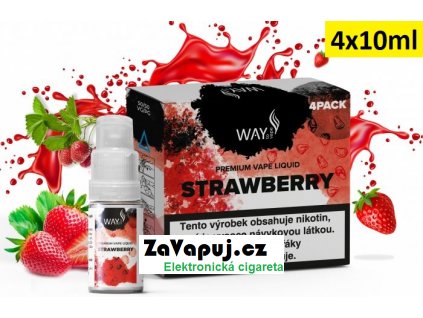 Liquid WAY to Vape 4Pack Strawberry 4x10ml-6mg