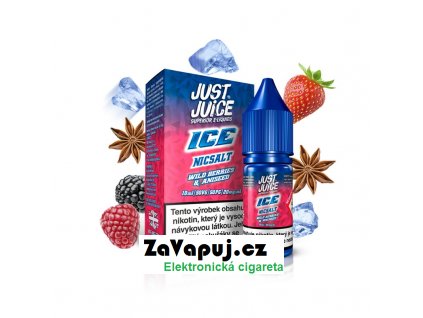 Liquid Just Juice SALT – ICE Wild Berries & Aniseed (Ledové lesní ovoce s anýzem) 10ml 20mg