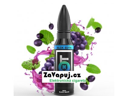 Příchuť Riot Squad BLCK EDTN Shake & Vape Rich Black Grape (Hroznové víno s mátou) 20ml