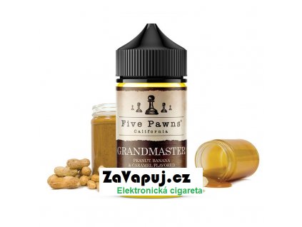 Příchuť Five Pawns Original Shake & Vape Grandmaster (Arašídové máslo s karamelem a banánovým krémem) 20ml