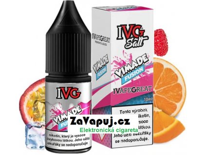 Liquid IVG SALT - Vimade Fusion (Ovocný koktejl z malin, pomerančů a marakuji) 10ml 20mg