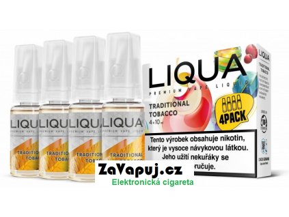 Liquid LIQUA Traditional tobacco (Tradiční tabák) 4x10ml 18mg