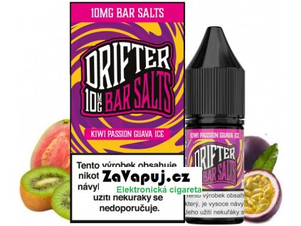 Liquid Drifter Bar Salts Kiwi Passionfruit Guava Ice 10ml - 10mg