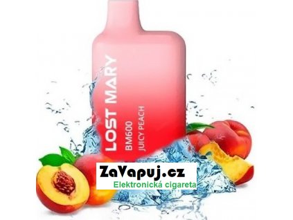 LOST MARY BM600 elektronická cigareta Juice Peach 20mg