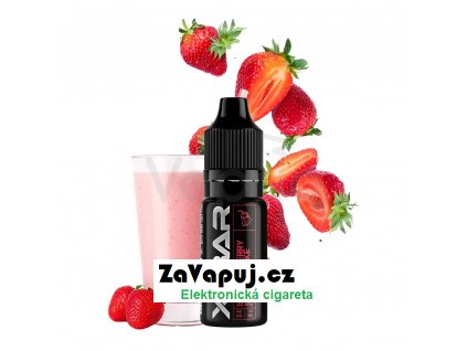 Liquid J-Well X BAR SALT – Jahodový mléčný koktejl (Strawberry Milkshake) 10ml 20mg