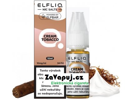 Liquid ELFLIQ Nic SALT Cream Tobacco 10ml - 10mg