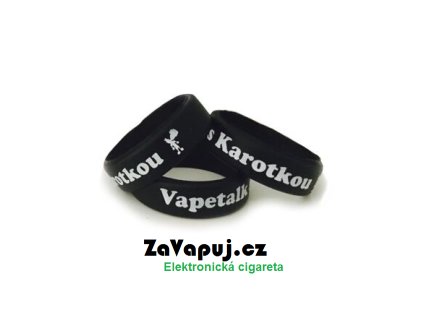 Dekorativní silikonový kroužek 22mm - Vapetalk s Karotkou (Černý)