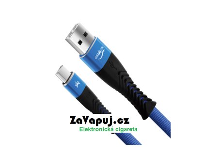 Dobíjecí kabel Kumiho K-2 USB-C - 2,4A (Černo-modrý)