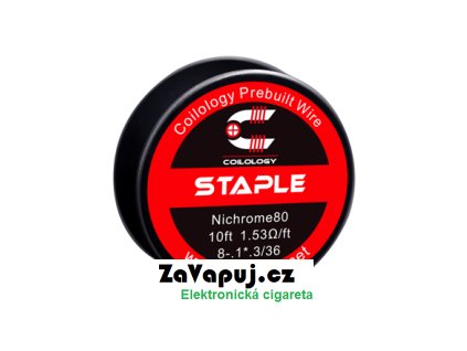 Odporový drát Coilology - Staple Ni80 (8-.1*.3/36) (3m)