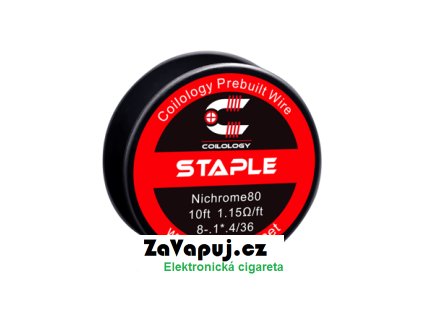 Odporový drát Coilology - Staple Ni80 (8-.1*.4/36) (3m)