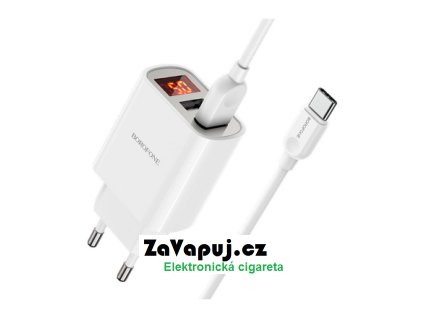 Nabíječka Borofone BA58A USB-C (5V / 2,4A) (Bílá)