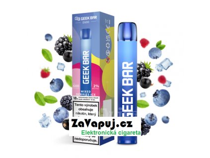 Elektronická cigareta GEEK BAR E600 Mixed Berries Ice 20mg