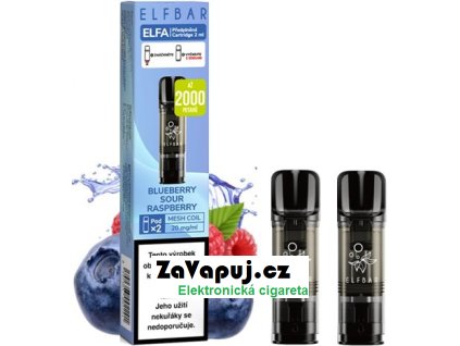 elf bar elfa pods cartridge 2pack blueberry sour raspberry 20mg