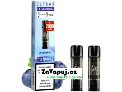 elf bar elfa pods cartridge 2pack blueberry 20mg