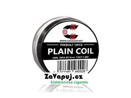 Předmotané spirálky Coilology Sandvik Plain Coil Ni80 (10ks) odpor 1,28ohm
