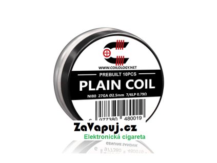 Předmotané spirálky Coilology Sandvik Plain Coil Ni80 (10ks) odpor 0,79ohm