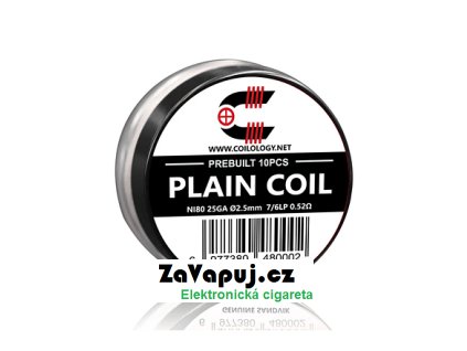 Předmotané spirálky Coilology Sandvik Plain Coil Ni80 (10ks) odpor 0,52ohm