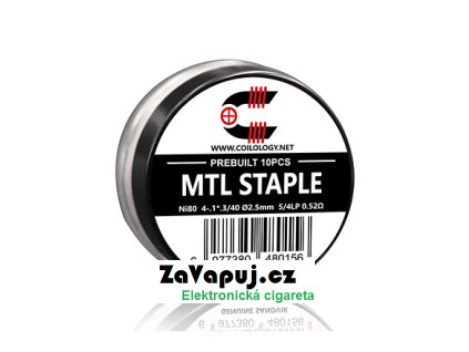 Předmotané spirálky Coilology Sandvik MTL Staple Ni80 (10ks) odpor 0,49ohm