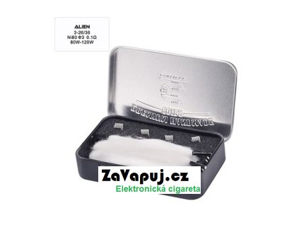 Předmotané spirálky Coilology Handcrafted Sandvik Alien Ni80 (4ks) odpor 0,2ohm