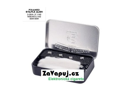 Předmotané spirálky Coilology Handcrafted Sandvik Fralien Ni80 (4ks) typ drátu 2-28/4-.1*.3/40