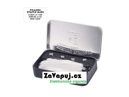 Předmotané spirálky Coilology Handcrafted Sandvik Fralien Ni80 (4ks) typ drátu 2-26/4-.1*.4/36