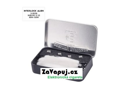 Předmotané spirálky Coilology Handcrafted Sandvik Interlock Alien Ni80 (4ks) odpor 0,2ohm