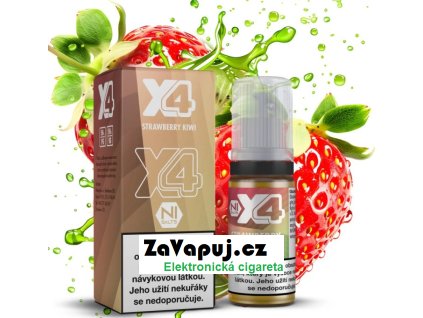 liquid x4 bar juice jahoda a kiwi strawberry kiwi 10ml 10mg