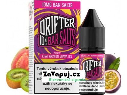 liquid drifter bar salts kiwi passionfruit guava ice 10ml 10mg