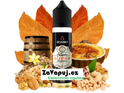 prichut bombo platinum tobaccos sv 15ml nutty supra reserve tabak s karamelem a oriskovym maslem