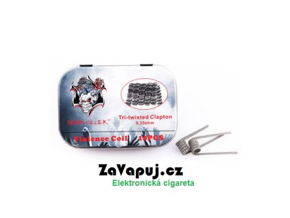 Předmotané spirálky Kanthal Violence Tri-twisted Clapton (0,35ohm) - Demon Killer (10ks)