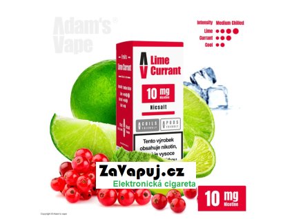 liquid adams vape salt lime currant 10ml 10mg