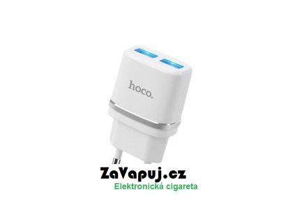 Nabíjecí adaptér do sítě Hoco C12 Dual USB (5V / 2,4A) (Bílý)