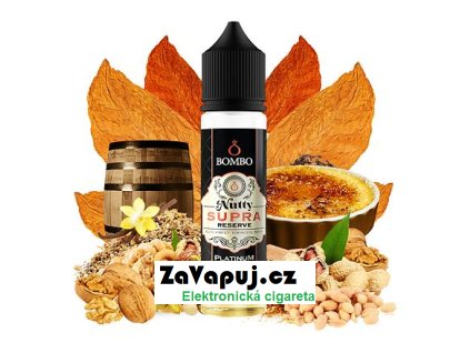 Příchuť Bombo Platinum Tobaccos S&V: Nutty Supra Reserve (Tabák s karamelem a oříškovým máslem) 15ml