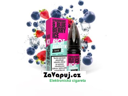 Liquid Riot BAR EDTN Salt Strawberry Blueberry Ice (Ledová borůvka s jahodou) 10ml 20mg