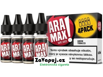 liquid aramax 4pack green tobacco 4x10ml 3mg