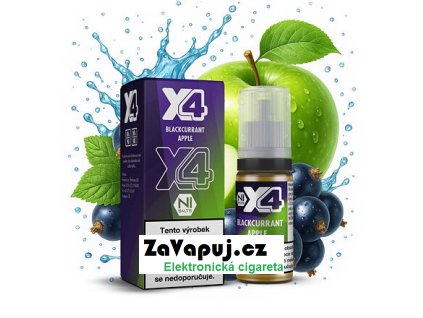 Liquid X4 Bar Juice Blackcurrant Apple (Černý rybíz s jablkem) 10ml 20mg