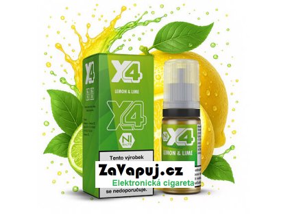 Liquid X4 Bar Juice Lemon & Lime (Citron a limetka) 10ml 20mg