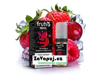 Liquid Frutie Bar Juice Strawberry Raspberry Cherry Ice (Ledová jahoda, malina a třešeň) 10ml 20mg