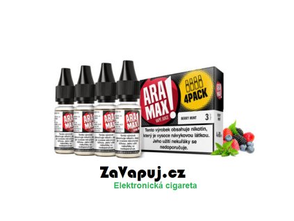 Liquid Aramax Berry Mint (Bobulovitý mix s mátou) 4x10ml 12mg