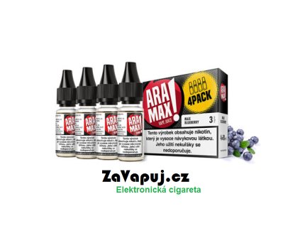 Liquid Aramax Max Blueberry (Borůvka) 4x10ml 12mg