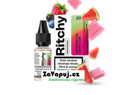 Liquid Ritchy Salt Watermelon Berry Gum (Melounová žvýkačka s lesními plody) 10ml 10mg