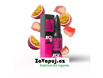 Příchuť Riot Squad BLCK EDTN S&V: Deluxe Passionfruit & Rhubarb (Marakuja s rebarborou) 10ml