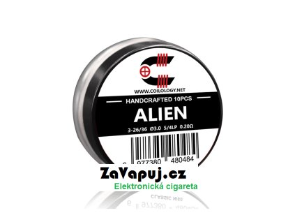 Předmotané spirálky Coilology Handcrafted Alien Ni80 (10ks) odpor 0,2ohm