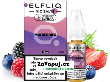 liquid elfliq nic salt mixed berries 10ml 10mg