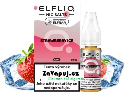 liquid elfliq nic salt strawberry ice 10ml 20mg