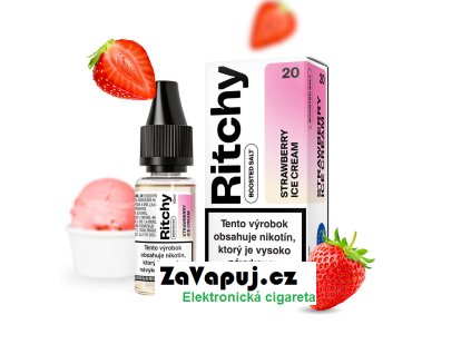 Liquid Ritchy Salt Strawberry Ice Cream (Jahodová zmrzlina) 10ml 20mg