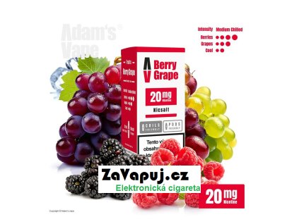 Liquid Adam's Vape SALTS Berry Grape (Hroznové víno a lesní plody) 10ml 20mg