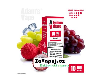 Liquid Adam's Vape SALTS Lychee Grape (Svěží liči a hroznové víno) 10ml 10mg
